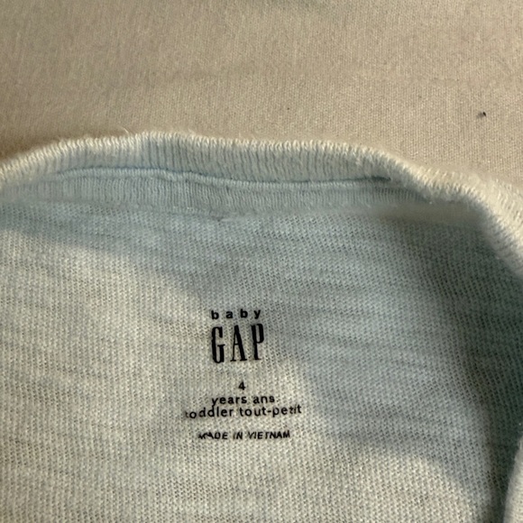 GAP - Kids Light Blue Monster Wave Tee w/ decorative zipper - Picture 2 of 4